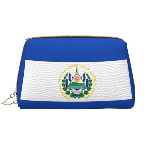 El Salvador Make-up-Tasche für Damen, großes Fassungsvermögen, Reise-Kosmetiktasche, PU-Leder, Reißverschluss, tragbar, weit geöffneter Organizer El Salvador Make-up-Tasche für Damen, großes Fassungsvermögen, Reise-Kosmetiktasche, PU-Leder, Reißverschluss, tragbar, weit geöffneter Organizer von LiuMng
