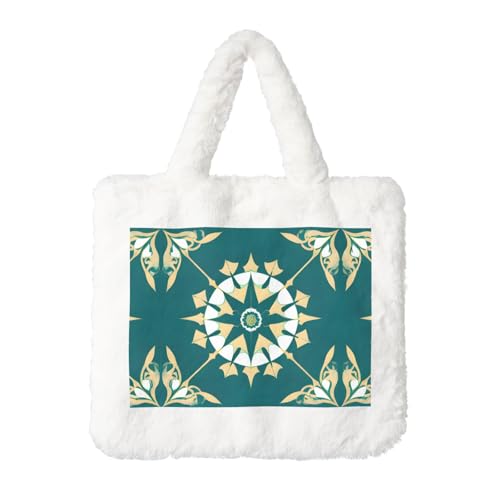 Exotischer Stil Blumen Plüsch Handtasche: Damen Flauschige Schultertasche - Herbst / Winter Tote Crossbody Bag Münztasche Geldbörse Exotischer Stil Blumen Plüsch Handtasche: Damen Flauschige Schultertasche - Herbst / Winter Tote Crossbody Bag Münztasche Geldbörse von LiuMng