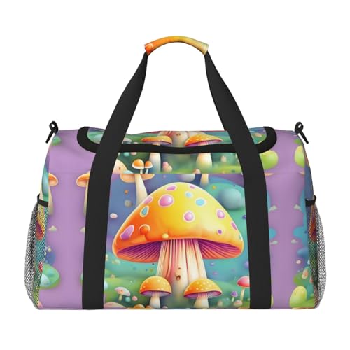 Fantasy Dream Große Handreisetasche mit Pilzdruck, wasserdichte Tragetasche für Damen, Seesack, Sport, Fitnessstudio für Herren Fantasy Dream Große Handreisetasche mit Pilzdruck, wasserdichte Tragetasche für Damen, Seesack, Sport, Fitnessstudio für Herren von LiuMng