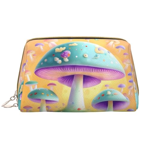 Fantasy Mushroom Make-up-Tasche für Damen, großes Fassungsvermögen, Reise-Kosmetiktasche, PU-Leder, Reißverschluss, tragbar, weit geöffnet, Organizer Fantasy Mushroom Make-up-Tasche für Damen, großes Fassungsvermögen, Reise-Kosmetiktasche, PU-Leder, Reißverschluss, tragbar, weit geöffnet, Organizer von LiuMng
