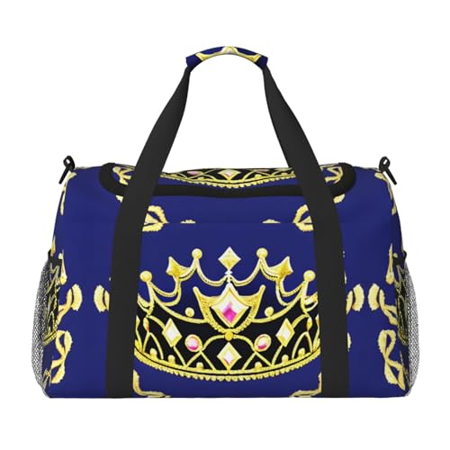 Fantasy Tiara Print Große Handreisetasche, wasserdichte Tragetasche für Damen, Seesack, Sport, Fitnessstudio für Herren von LiuMng