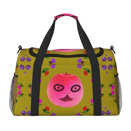 Funny Face Große Handreisetasche mit Pfirsichdruck, wasserdichte Tragetasche für Damen, Seesack, Sport, Fitnessstudio für Herren von LiuMng