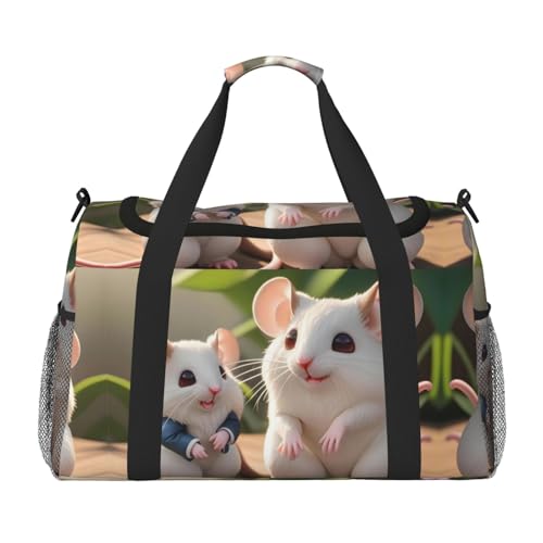 Große, wasserdichte Reisetasche mit Rattenmotiv, für Damen, Sporttasche, Fitnessstudio, für Männer Große, wasserdichte Reisetasche mit Rattenmotiv, für Damen, Sporttasche, Fitnessstudio, für Männer von LiuMng