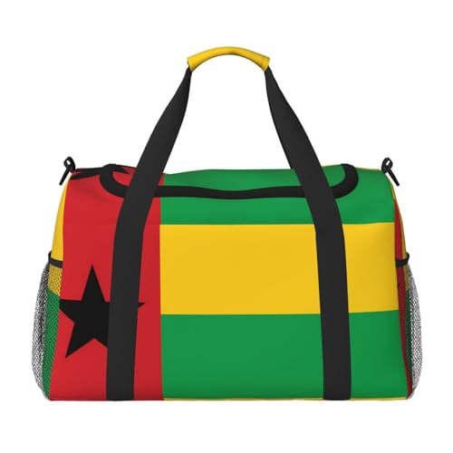 Große Handreisetasche, Motiv: Flagge von Guinea-Bissau, wasserdichte Tragetasche für Damen, Seesack, Sport, Fitnessstudio für Herren von LiuMng