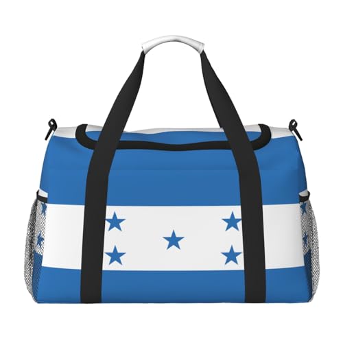 Große Handreisetasche, Motiv: Flagge von Honduras, wasserdichte Tragetasche für Damen, Seesack, Sport, Fitnessstudio für Herren Große Handreisetasche, Motiv: Flagge von Honduras, wasserdichte Tragetasche für Damen, Seesack, Sport, Fitnessstudio für Herren von LiuMng