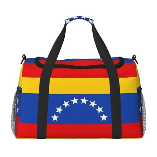 Große Handreisetasche, Motiv: Flagge von Venezuela, wasserdichte Tragetasche für Damen, Seesack, Sport, Fitnessstudio für Herren von LiuMng