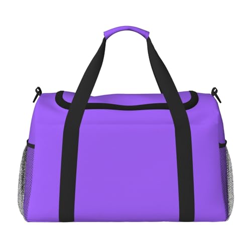 Große Handreisetasche, einfarbig, hellviolett, wasserdicht, für Damen, Sporttasche, Fitnessstudio, für Herren Große Handreisetasche, einfarbig, hellviolett, wasserdicht, für Damen, Sporttasche, Fitnessstudio, für Herren von LiuMng