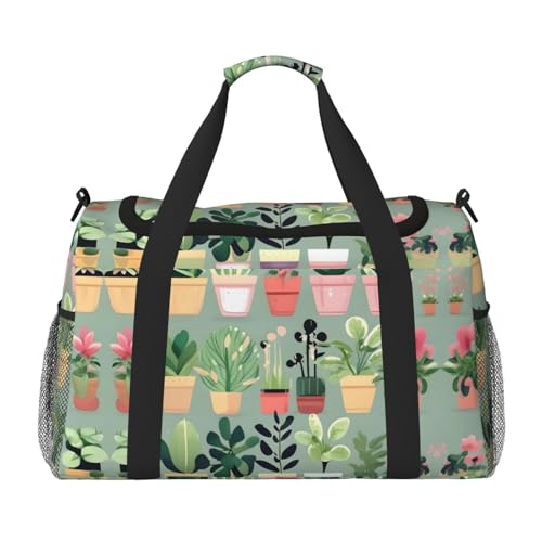 Große Handreisetasche mit Bonsai-Pflanzendruck, wasserdichte Tragetasche für Damen, Seesack, Sport, Fitnessstudio für Herren Große Handreisetasche mit Bonsai-Pflanzendruck, wasserdichte Tragetasche für Damen, Seesack, Sport, Fitnessstudio für Herren von LiuMng