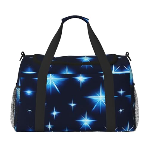 Große Handreisetasche mit Cartoon-blauen Sternen, wasserdichte Tragetasche für Damen, Seesack, Sport, Fitnessstudio für Herren Große Handreisetasche mit Cartoon-blauen Sternen, wasserdichte Tragetasche für Damen, Seesack, Sport, Fitnessstudio für Herren von LiuMng
