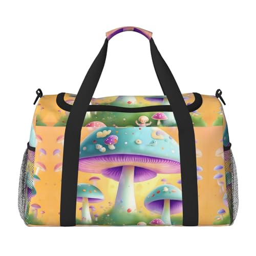 Große Handreisetasche mit Fantasy-Pilz-Druck, wasserdichte Tragetasche für Damen, Seesack, Sport, Fitnessstudio für Herren Große Handreisetasche mit Fantasy-Pilz-Druck, wasserdichte Tragetasche für Damen, Seesack, Sport, Fitnessstudio für Herren von LiuMng