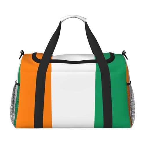 Große Handreisetasche mit Flagge der Elfenbeinküste, wasserdichte Tragetasche für Damen, Seesack, Sport, Fitnessstudio für Herren von LiuMng
