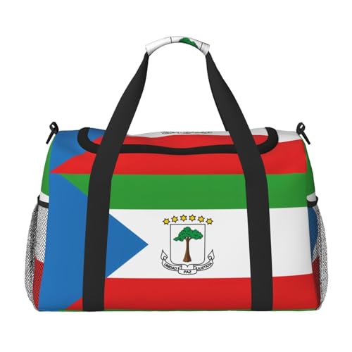 Große Handreisetasche mit Flagge von Äquatorialguinea, wasserdichte Tragetasche für Damen, Seesack, Sport, Fitnessstudio für Herren Große Handreisetasche mit Flagge von Äquatorialguinea, wasserdichte Tragetasche für Damen, Seesack, Sport, Fitnessstudio für Herren von LiuMng