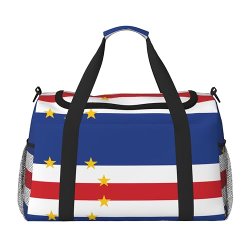 Große Handreisetasche mit Flagge von Kapverden, wasserdichte Tragetasche für Damen, Seesack, Sport, Fitnessstudio für Herren von LiuMng