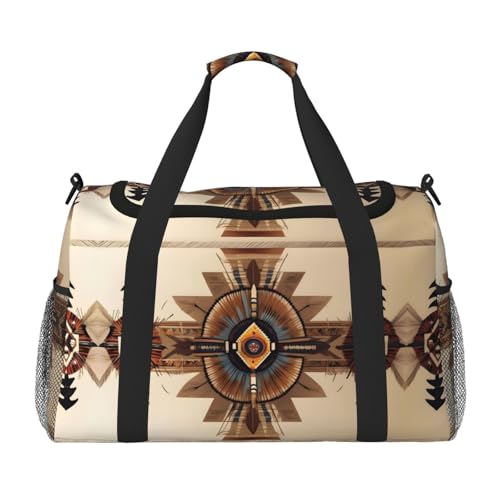 Große Handreisetasche mit Indianer-Malerei-Druck, wasserdichte Tragetasche für Damen, Seesack, Sport, Fitnessstudio für Herren Große Handreisetasche mit Indianer-Malerei-Druck, wasserdichte Tragetasche für Damen, Seesack, Sport, Fitnessstudio für Herren von LiuMng
