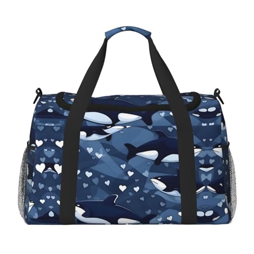 Große Handreisetasche mit Killerwal-Aufdruck, wasserdicht, für Damen, Seesack, Sport, Fitnessstudio für Herren von LiuMng