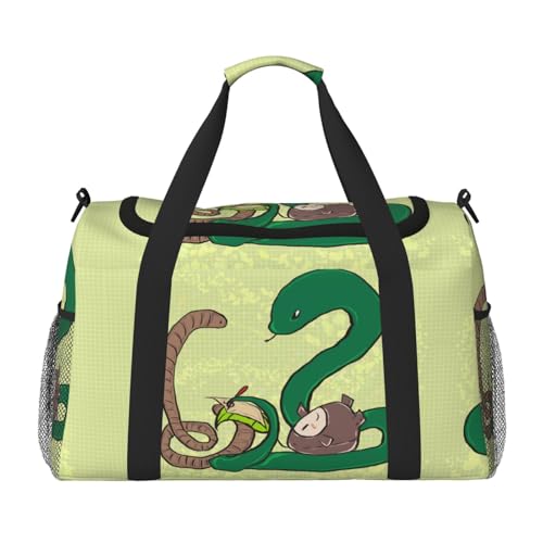 Große Handreisetasche mit Sonnenblumenkernen, Regenwurm-Schlangen-Druck, wasserdichte Tragetasche für Damen, Seesack, Sport, Fitnessstudio für Herren Große Handreisetasche mit Sonnenblumenkernen, Regenwurm-Schlangen-Druck, wasserdichte Tragetasche für Damen, Seesack, Sport, Fitnessstudio für Herren von LiuMng