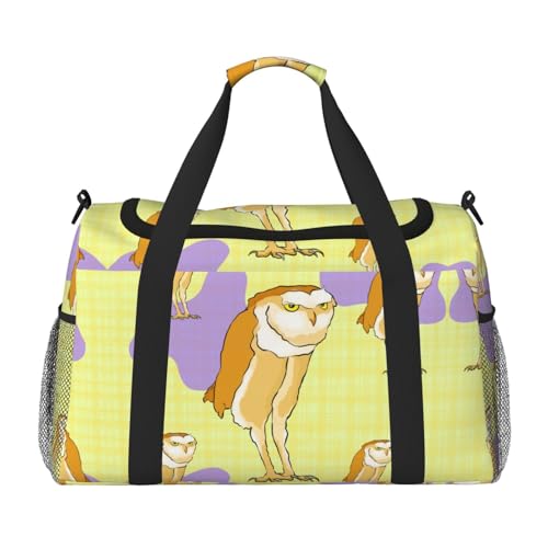 Große Handreisetasche mit Stehender Eulen-Aufdruck, wasserdichte Tragetasche für Damen, Seesack, Sport, Fitnessstudio für Herren Große Handreisetasche mit Stehender Eulen-Aufdruck, wasserdichte Tragetasche für Damen, Seesack, Sport, Fitnessstudio für Herren von LiuMng