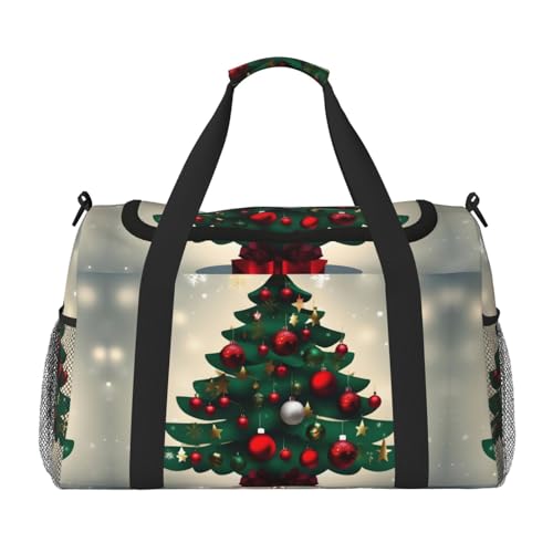 Große Handreisetasche mit Weihnachtsbaum-Druck, wasserdichte Tragetasche für Damen, Seesack, Sport, Fitnessstudio für Herren Große Handreisetasche mit Weihnachtsbaum-Druck, wasserdichte Tragetasche für Damen, Seesack, Sport, Fitnessstudio für Herren von LiuMng