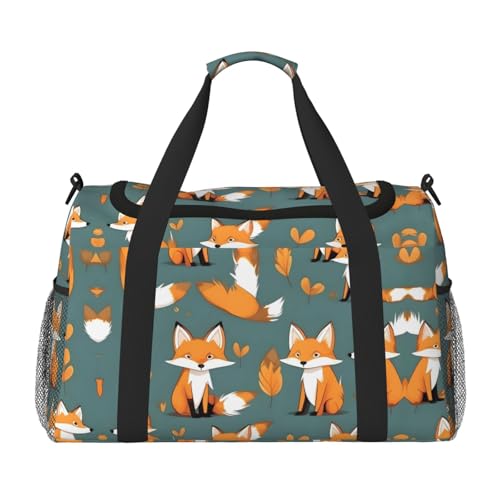 Große Handreisetasche mit gelbem Fuchs-Aufdruck, wasserdichte Tragetasche für Damen, Seesack, Sport, Fitnessstudio für Herren Große Handreisetasche mit gelbem Fuchs-Aufdruck, wasserdichte Tragetasche für Damen, Seesack, Sport, Fitnessstudio für Herren von LiuMng