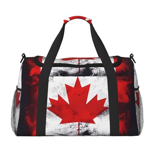 Große Handreisetasche mit kanadischer Flagge, wasserdichte Tragetasche für Damen, Seesack, Sport, Fitnessstudio für Herren von LiuMng