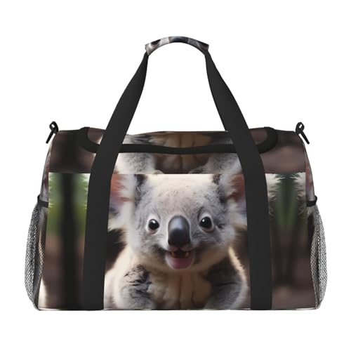 Große Handreisetasche mit süßem Koala-Druck, wasserdichte Tragetasche für Damen, Seesack, Sport, Fitnessstudio für Herren Große Handreisetasche mit süßem Koala-Druck, wasserdichte Tragetasche für Damen, Seesack, Sport, Fitnessstudio für Herren von LiuMng