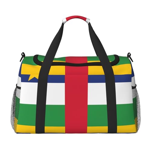 Große Handreisetasche mit zentralafrikanischer Flagge, wasserdichte Tragetasche für Damen, Seesack, Sport, Fitnessstudio für Herren von LiuMng