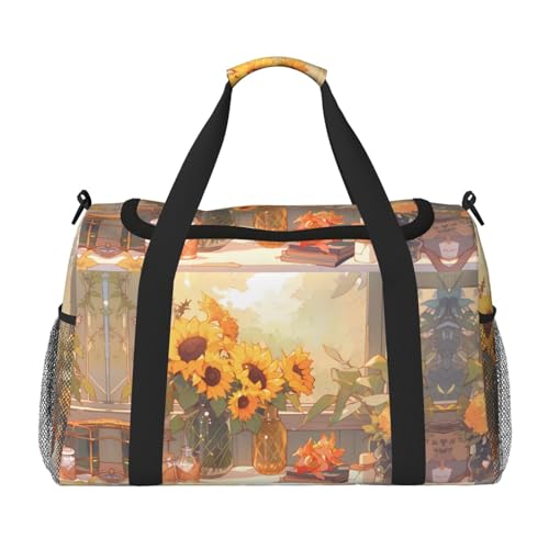 Große Handtasche mit Sonnenblumen unter der Fensterbank, wasserdichte Tragetasche für Damen, Seesack, Sport, Fitnessstudio für Herren Große Handtasche mit Sonnenblumen unter der Fensterbank, wasserdichte Tragetasche für Damen, Seesack, Sport, Fitnessstudio für Herren von LiuMng