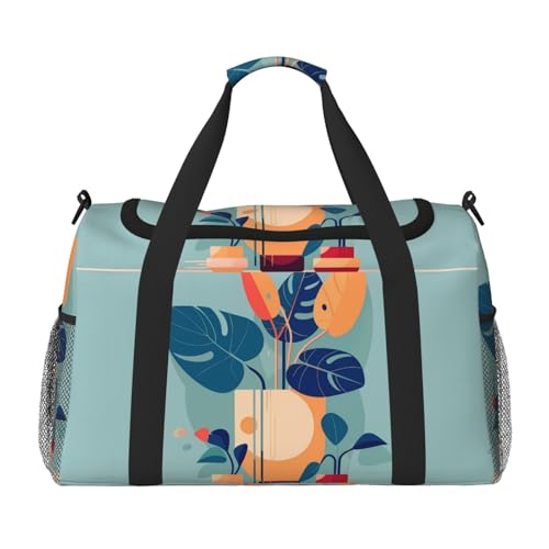 Große Reisetasche mit Schildkrötenmuster, wasserdicht, für Damen, Sporttasche, Fitnessstudio, Blau / Orange Große Reisetasche mit Schildkrötenmuster, wasserdicht, für Damen, Sporttasche, Fitnessstudio, Blau / Orange von LiuMng