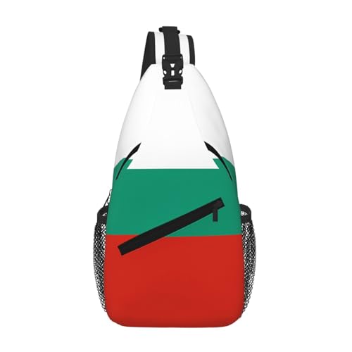 Herren Cross Brusttasche diagonal Bulgarische Flagge Druck Sling Crossbody Brust Daypack Satchel für Wandern Reisen Herren Cross Brusttasche diagonal Bulgarische Flagge Druck Sling Crossbody Brust Daypack Satchel für Wandern Reisen von LiuMng