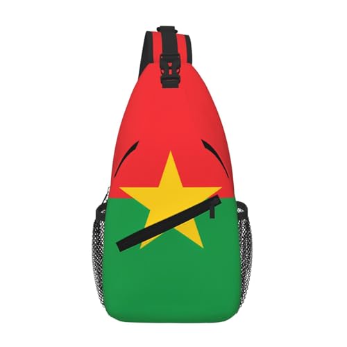 Herren Cross Brusttasche diagonal Flagge Burkina Faso Print Sling Crossbody Brust Daypack Satchel für Wandern Reisen Herren Cross Brusttasche diagonal Flagge Burkina Faso Print Sling Crossbody Brust Daypack Satchel für Wandern Reisen von LiuMng