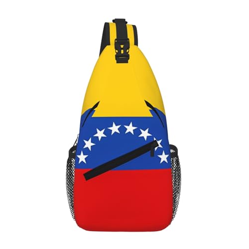 Herren Cross Brusttasche diagonal Flagge Venezuela Print Sling Crossbody Brust Daypack Satchel für Wandern Reisen Herren Cross Brusttasche diagonal Flagge Venezuela Print Sling Crossbody Brust Daypack Satchel für Wandern Reisen von LiuMng