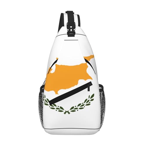 Herren Cross Brusttasche diagonal Flagge Zypern Print Sling Crossbody Brust Daypack Satchel für Wandern Reisen Herren Cross Brusttasche diagonal Flagge Zypern Print Sling Crossbody Brust Daypack Satchel für Wandern Reisen von LiuMng