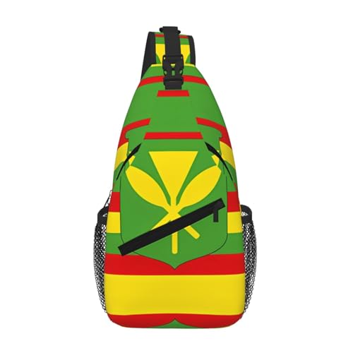 Herren Kreuz Brusttasche diagonal Native Hawaii-Flagge Druck Sling Crossbody Brust Daypack Satchel für Wandern Reisen Herren Kreuz Brusttasche diagonal Native Hawaii-Flagge Druck Sling Crossbody Brust Daypack Satchel für Wandern Reisen von LiuMng