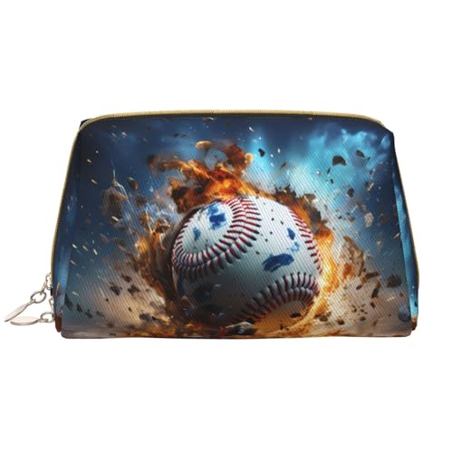 Hot Baseball-Make-up-Tasche für Damen, großes Fassungsvermögen, Reise-Kosmetiktasche, PU-Leder, Reißverschluss, tragbar, weit geöffneter Organizer Hot Baseball-Make-up-Tasche für Damen, großes Fassungsvermögen, Reise-Kosmetiktasche, PU-Leder, Reißverschluss, tragbar, weit geöffneter Organizer von LiuMng