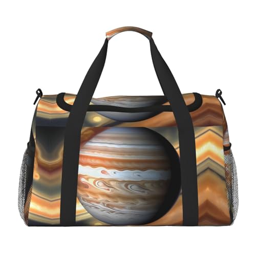 Jupiter Große Handreisetasche mit Landschaftsdruck, wasserdichte Tragetasche für Damen, Seesack, Sport, Fitnessstudio für Herren Jupiter Große Handreisetasche mit Landschaftsdruck, wasserdichte Tragetasche für Damen, Seesack, Sport, Fitnessstudio für Herren von LiuMng