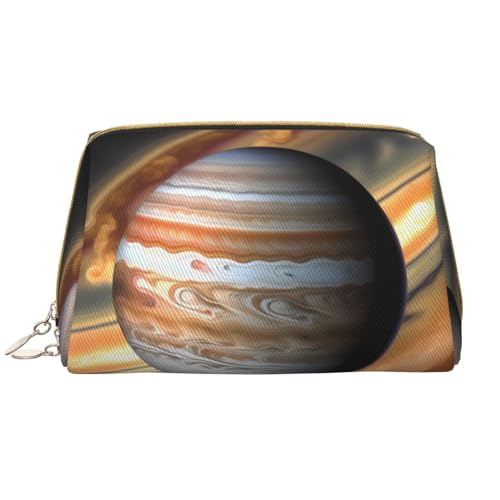 Jupiter Make-up-Tasche im Querformat für Damen, großes Fassungsvermögen, Reise-Kosmetiktasche, PU-Leder, mit Reißverschluss, tragbar, weit geöffneter Organizer Jupiter Make-up-Tasche im Querformat für Damen, großes Fassungsvermögen, Reise-Kosmetiktasche, PU-Leder, mit Reißverschluss, tragbar, weit geöffneter Organizer von LiuMng