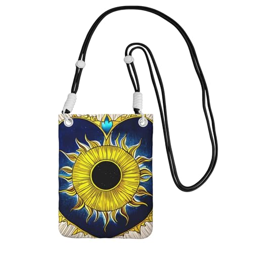 Kleine Umhängetasche mit Cartoon-Herz und Sonnenaufdruck, niedlich, tragen Sie eine Handytasche, diagonal, zum Einkaufen, Spazierengehen, Schwarz, Schwarz, Einheitsgröße Kleine Umhängetasche mit Cartoon-Herz und Sonnenaufdruck, niedlich, tragen Sie eine Handytasche, diagonal, zum Einkaufen, Spazierengehen, Schwarz, Schwarz, Einheitsgröße von LiuMng