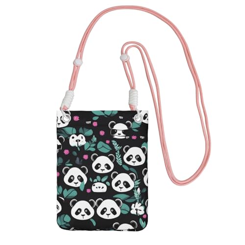 Kleine Umhängetasche mit pinkem Panda-Motiv, kleine Umhängetasche, zum Einkaufen, Spazierengehen Kleine Umhängetasche mit pinkem Panda-Motiv, kleine Umhängetasche, zum Einkaufen, Spazierengehen von LiuMng