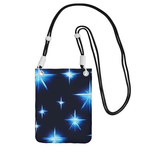 Kleine Umhängetasche mit schwarzem Cartoon-blauen Sternen, niedlich, tragen Sie eine mobile Geldbörse diagonal, zum Einkaufen, Spazierengehen, Schwarz, Einheitsgröße Kleine Umhängetasche mit schwarzem Cartoon-blauen Sternen, niedlich, tragen Sie eine mobile Geldbörse diagonal, zum Einkaufen, Spazierengehen, Schwarz, Einheitsgröße von LiuMng