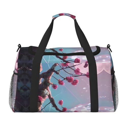 Kleine rosa Blumendruck, große Handreisetasche, wasserdichte Tragetasche für Damen, Seesack, Sport, Fitnessstudio für Herren Kleine rosa Blumendruck, große Handreisetasche, wasserdichte Tragetasche für Damen, Seesack, Sport, Fitnessstudio für Herren von LiuMng