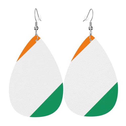 Leder-Ohrringe in Tropfenform für Damen, Flagge der Elfenbeinküste, leicht, Modeschmuck, Geschenk Leder-Ohrringe in Tropfenform für Damen, Flagge der Elfenbeinküste, leicht, Modeschmuck, Geschenk von LiuMng