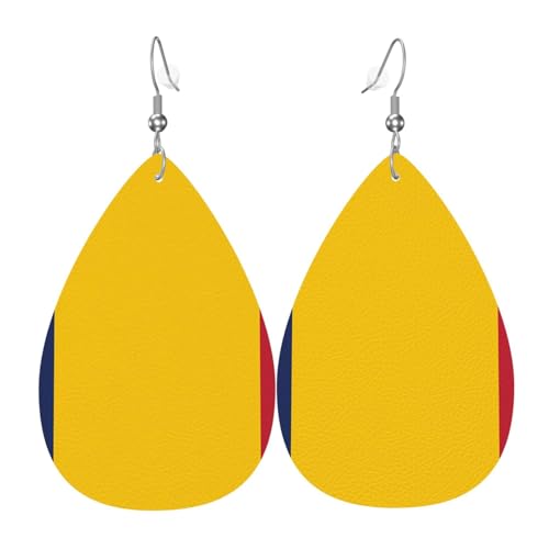 Leder-Ohrringe in Tropfenform für Damen, Flagge des Tschads, leicht, Modeschmuck, Geschenk Leder-Ohrringe in Tropfenform für Damen, Flagge des Tschads, leicht, Modeschmuck, Geschenk von LiuMng