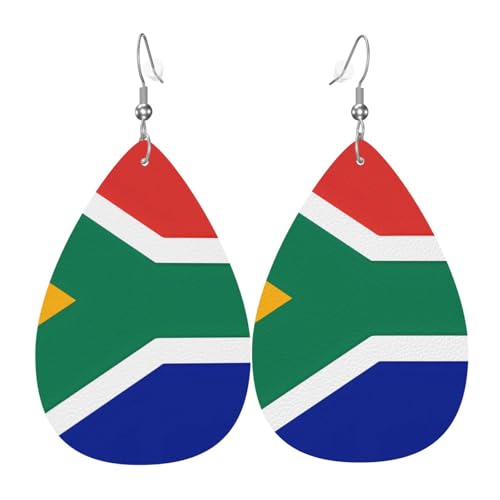 Leder-Ohrringe in Tropfenform für Damen, Südafrika-Flagge, leicht, Modeschmuck, Geschenk Leder-Ohrringe in Tropfenform für Damen, Südafrika-Flagge, leicht, Modeschmuck, Geschenk von LiuMng