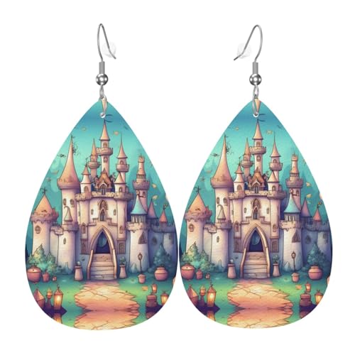 Leder-Ohrringe in Tropfenform für Damen, klassischer Schlossdruck, leicht, Modeschmuck, Geschenk Leder-Ohrringe in Tropfenform für Damen, klassischer Schlossdruck, leicht, Modeschmuck, Geschenk von LiuMng