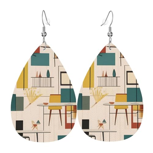 Leder-Ohrringe in Tropfenform für Damen, moderner Druck, leicht, Modeschmuck, Geschenk Leder-Ohrringe in Tropfenform für Damen, moderner Druck, leicht, Modeschmuck, Geschenk von LiuMng