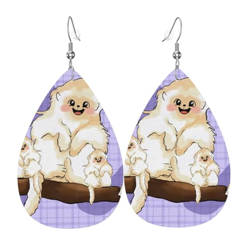 Leder-Ohrringe in Tropfenform für Damen, niedlicher goldener Affen-Druck, leicht, Modeschmuck, Geschenk Leder-Ohrringe in Tropfenform für Damen, niedlicher goldener Affen-Druck, leicht, Modeschmuck, Geschenk von LiuMng