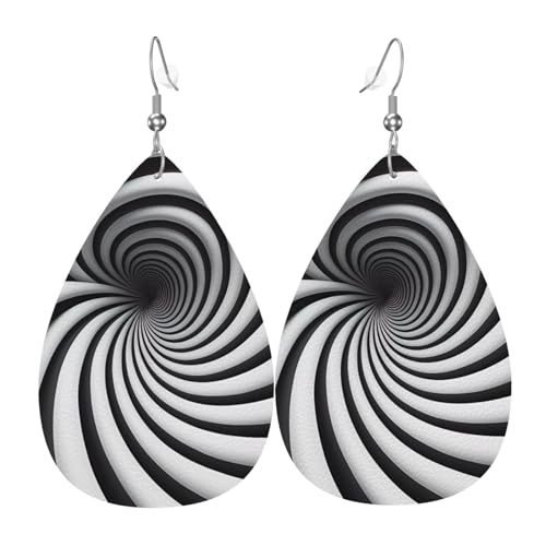 Leder-Ohrringe in Tropfenform für Damen, spiralförmig, optische Täuschung, Geschenk, leicht, Modeschmuck, Geschenk Leder-Ohrringe in Tropfenform für Damen, spiralförmig, optische Täuschung, Geschenk, leicht, Modeschmuck, Geschenk von LiuMng