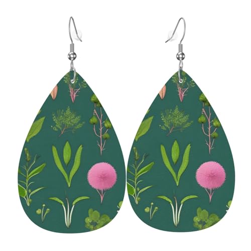 Leder-Tropfen-Ohrringe für Damen, Blumen- und Pflanzendruck, leicht, Modeschmuck, Geschenk Leder-Tropfen-Ohrringe für Damen, Blumen- und Pflanzendruck, leicht, Modeschmuck, Geschenk von LiuMng