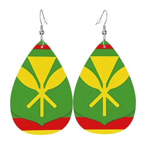 Leder-Tropfen-Ohrringe für Damen, Hawaii-Flagge, leicht, Modeschmuck, Geschenk Leder-Tropfen-Ohrringe für Damen, Hawaii-Flagge, leicht, Modeschmuck, Geschenk von LiuMng