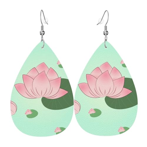 Leder-Tropfen-Ohrringe für Damen, Lotusblumen, die auf Blüte warten, leicht, Modeschmuck, Geschenk Leder-Tropfen-Ohrringe für Damen, Lotusblumen, die auf Blüte warten, leicht, Modeschmuck, Geschenk von LiuMng
